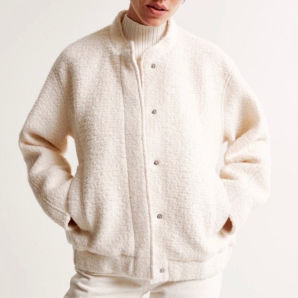 Abercrombie & Fitch Wool-Blend Bomber Jacket - Picture 2 of 9